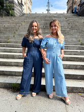 The Judi - Denim Embroidered Jumpsuit